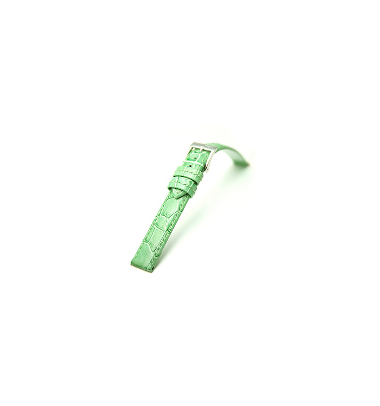 バガリー カーフ(ワニ型押し)エメラルドグリーン 12mm イメージ1