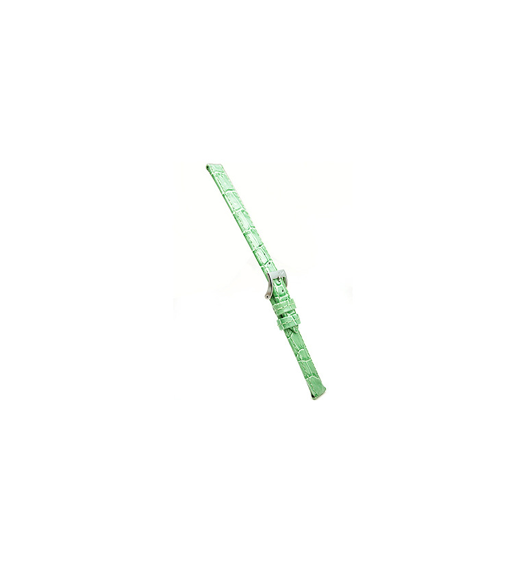 バガリー カーフ(ワニ型押し)エメラルドグリーン 12mm イメージ2
