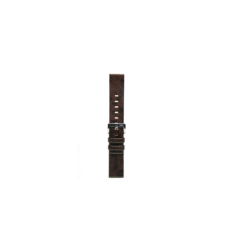 バガリー カーフ（ヘビ型押し） 20mm ダークブラウン イメージ3