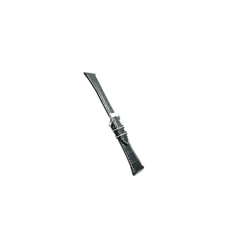 バガリー カーフ(ワニ型押し) 22mm-16mm ブラック イメージ2