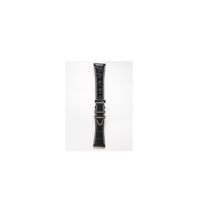 バガリー カーフ(ワニ型押し) 22mm-16mm ブラック イメージ3