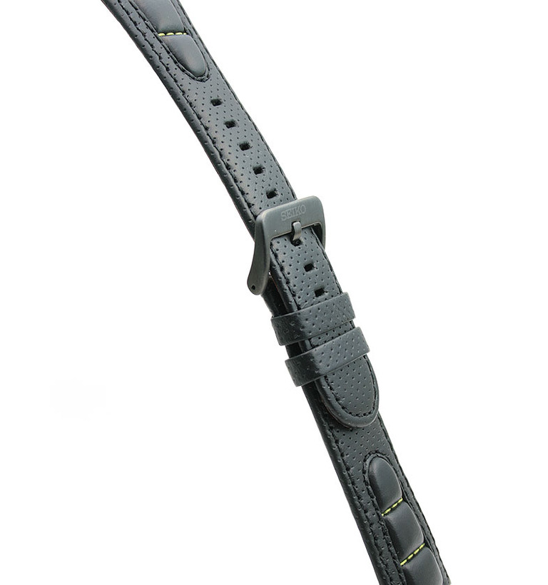 SEIKO 海外モデル KINETIC使用 ブラックカーフ ドット仕様 イメージ2