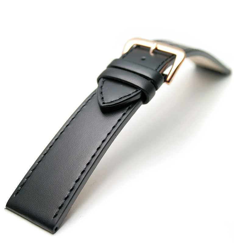 SEIKO 海外モデル使用 カーフ ブラック 22mm イメージ1