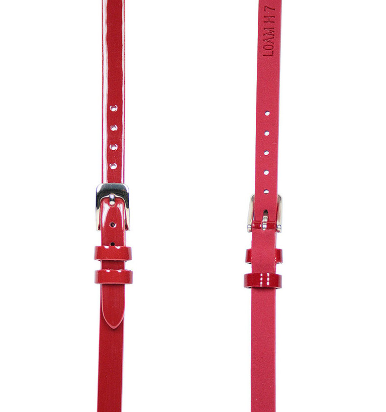 アニエス・ベー 「マルチェロ」カーフベルト レッド 7mm イメージ3