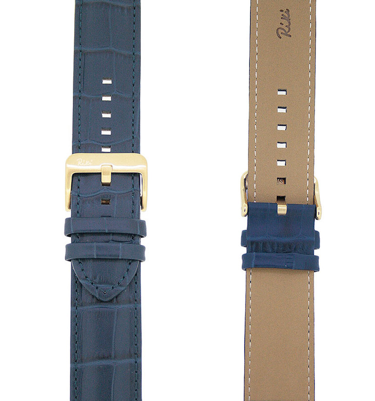 ALBA RIKI 22mm ダークブルー 型押し ストレート イメージ3