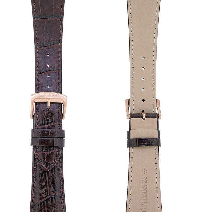 シチズン 23mm カーフ型押し　ダークブラウン イメージ3