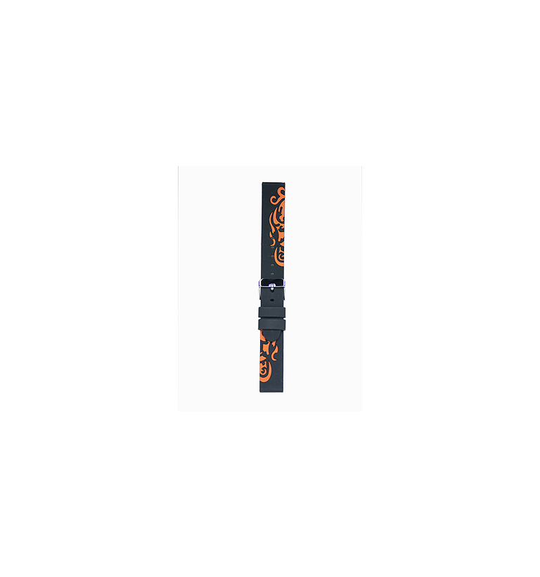 エルセ シリコンラバー ブラック オレンジ模様 18mm イメージ3