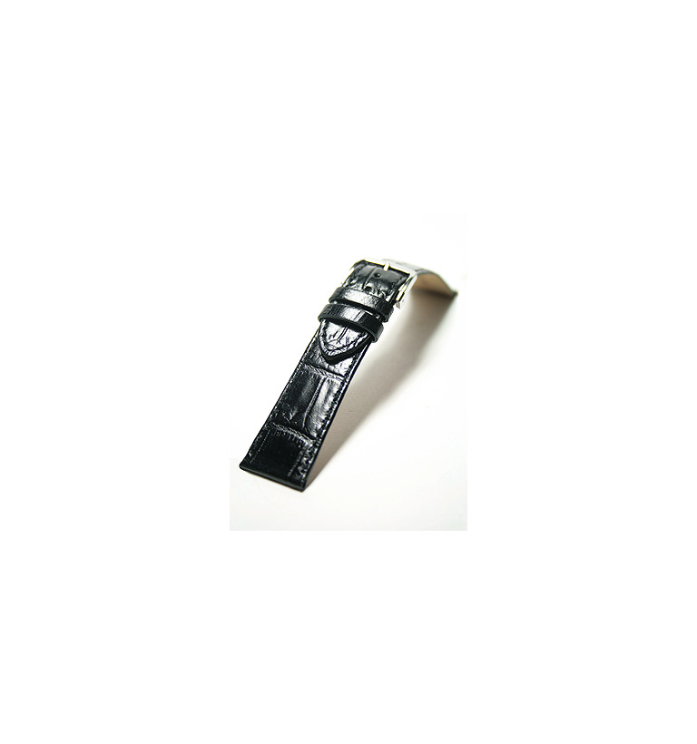 ステレット 19mm カーフ （ワニ型押し）ブラック イメージ1