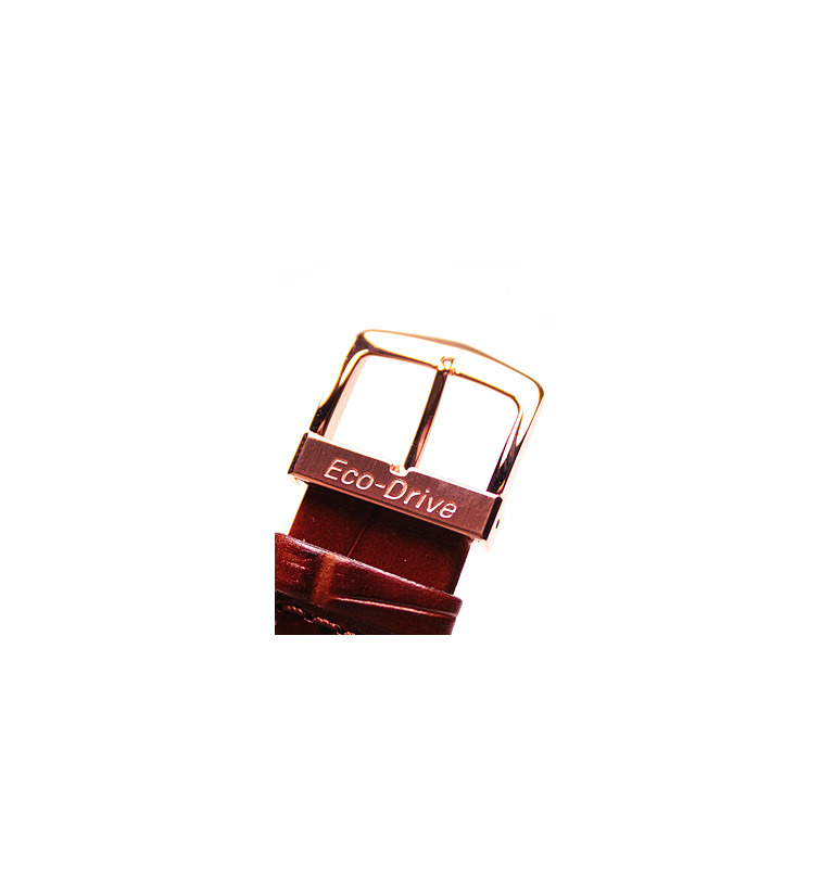 ステレット 21mm カーフ（ワニ型押し） ブラウン　ピンクゴールド尾錠 イメージ3