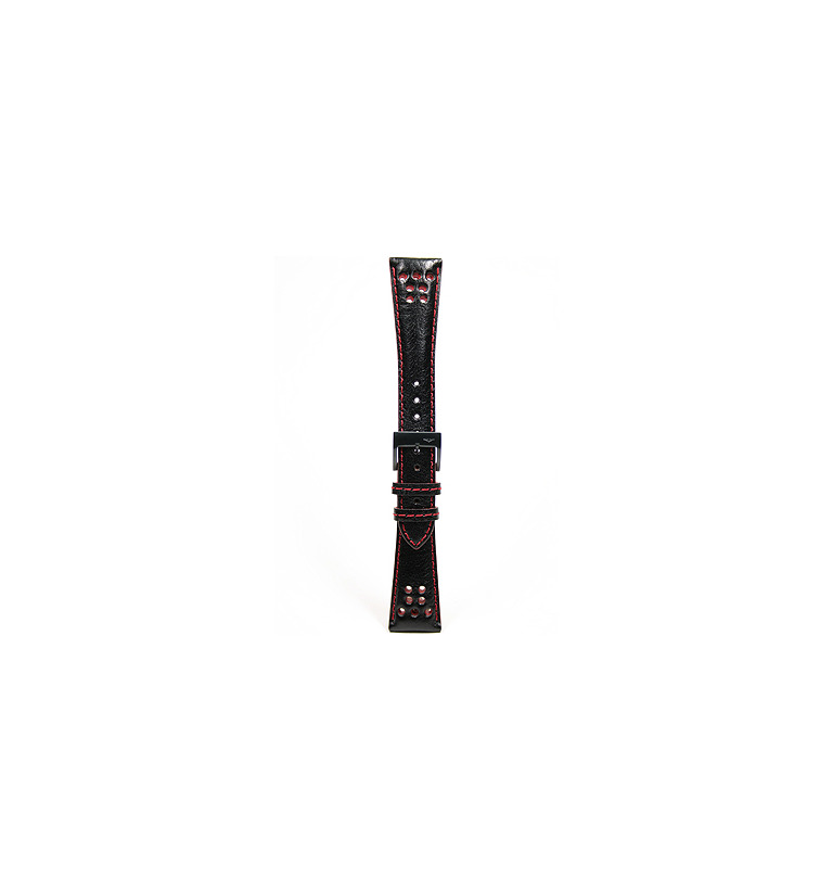 バガリー カーフ 黒×赤 ７ホールタイプ 22mm イメージ3