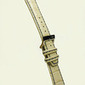 バガリー 20mm カーフ（ワニ型押し）ベージュ ブルーステッチ イメージ2