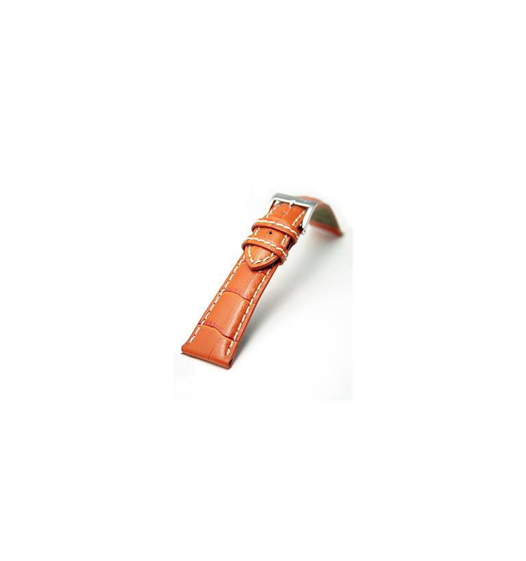 バガリー カーフ(型押し) 22mm-18mm オレンジ 裏カーキ イメージ1