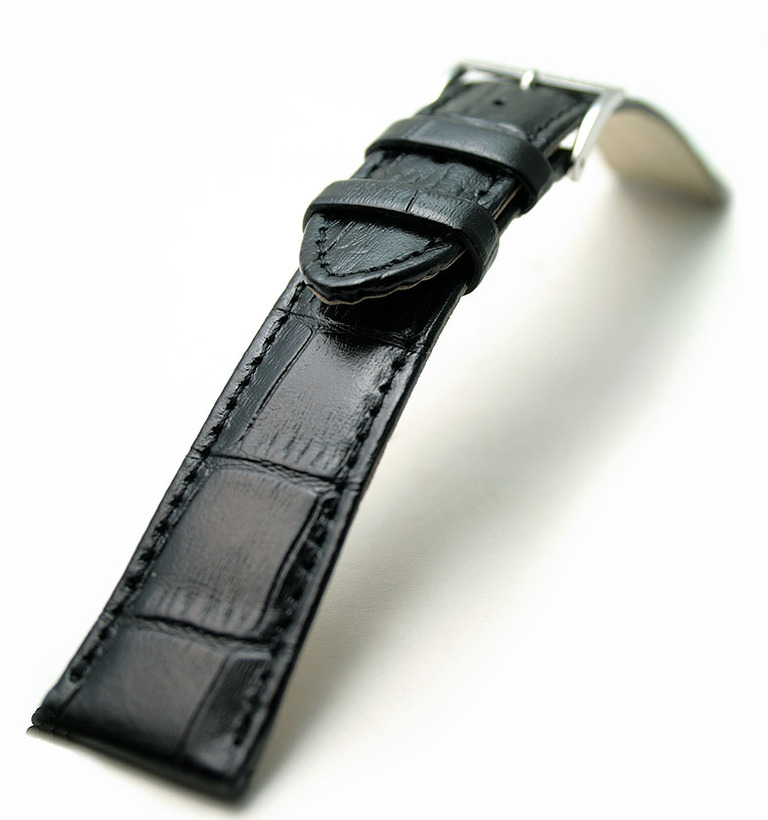 レグノ カーフ （ワニ型押し） ブラック　20mm イメージ1