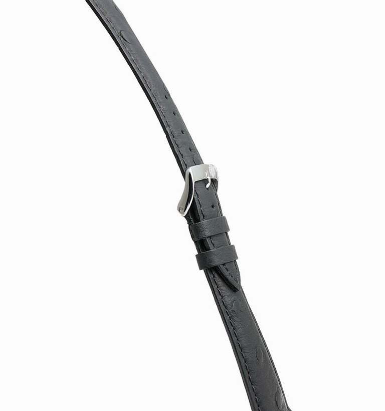 シャガール カーフ オーストリッチ型押し ブラック イメージ2