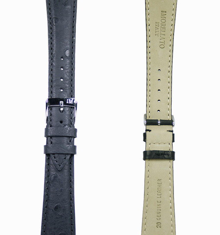 シャガール カーフ オーストリッチ型押し ブラック イメージ3